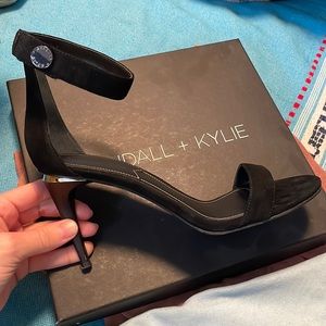 Kendall + Kylie black suede heels size 7, good condition